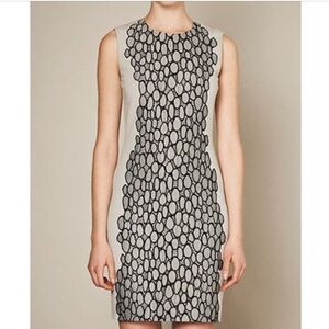 DVF Diane von Furstenberg Tilda Moonlight Grey shift dress knit oval size 6